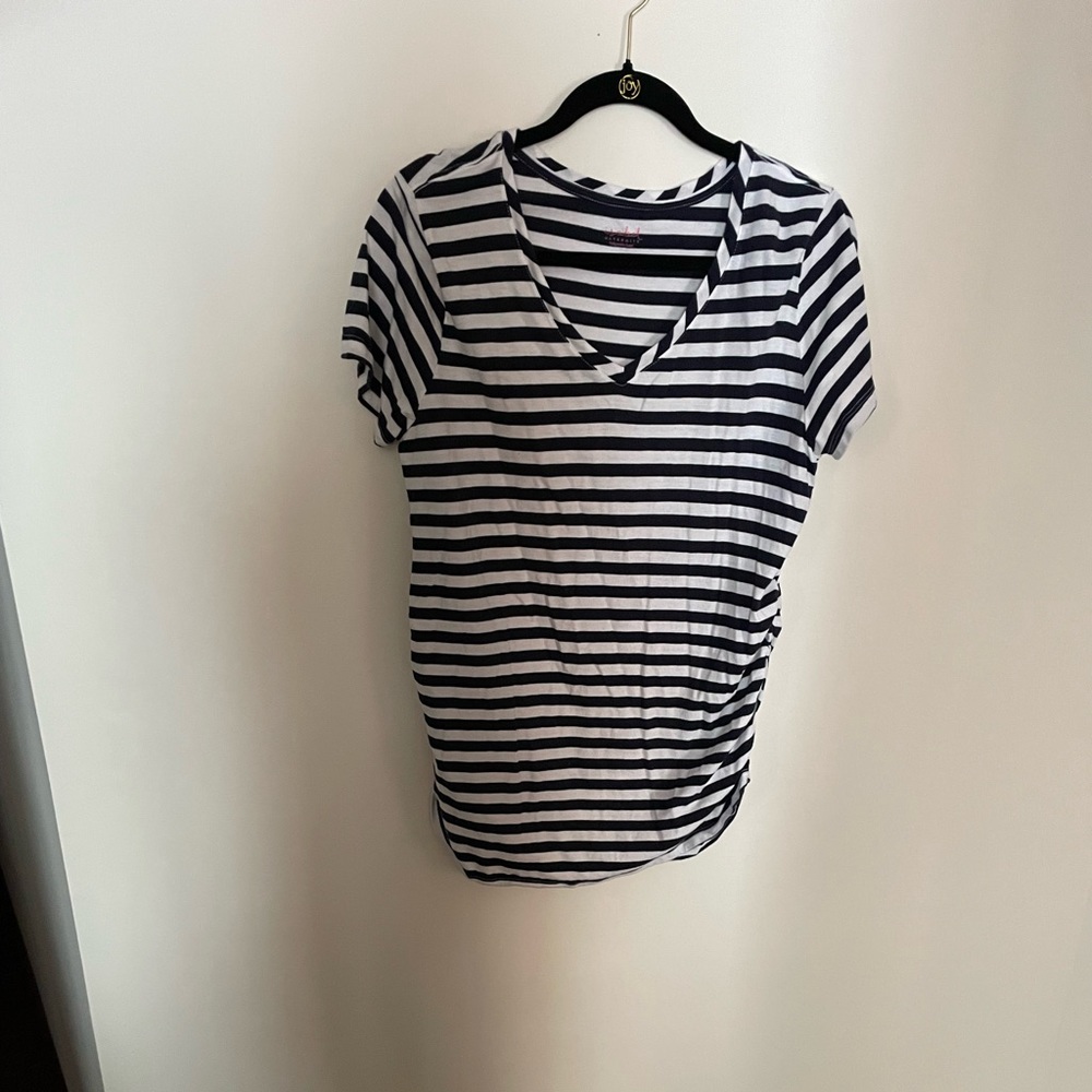 Navy striped maternity t shirt